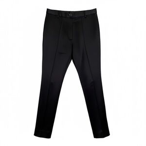 Peter Do Black Silk Tailored Trousers High-Rise Straight Leg Pant Size 6